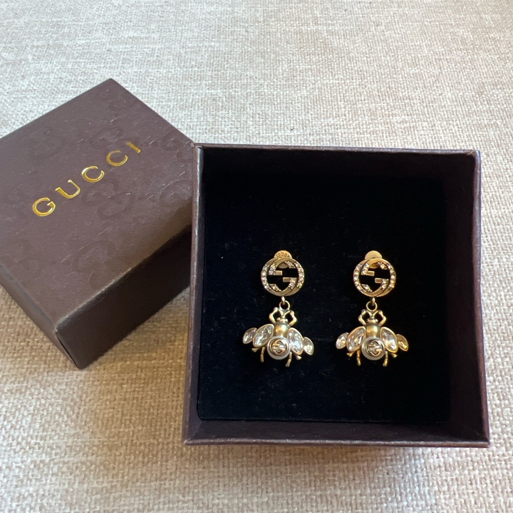 Gucci Gold Bee Earrings - Never Worn